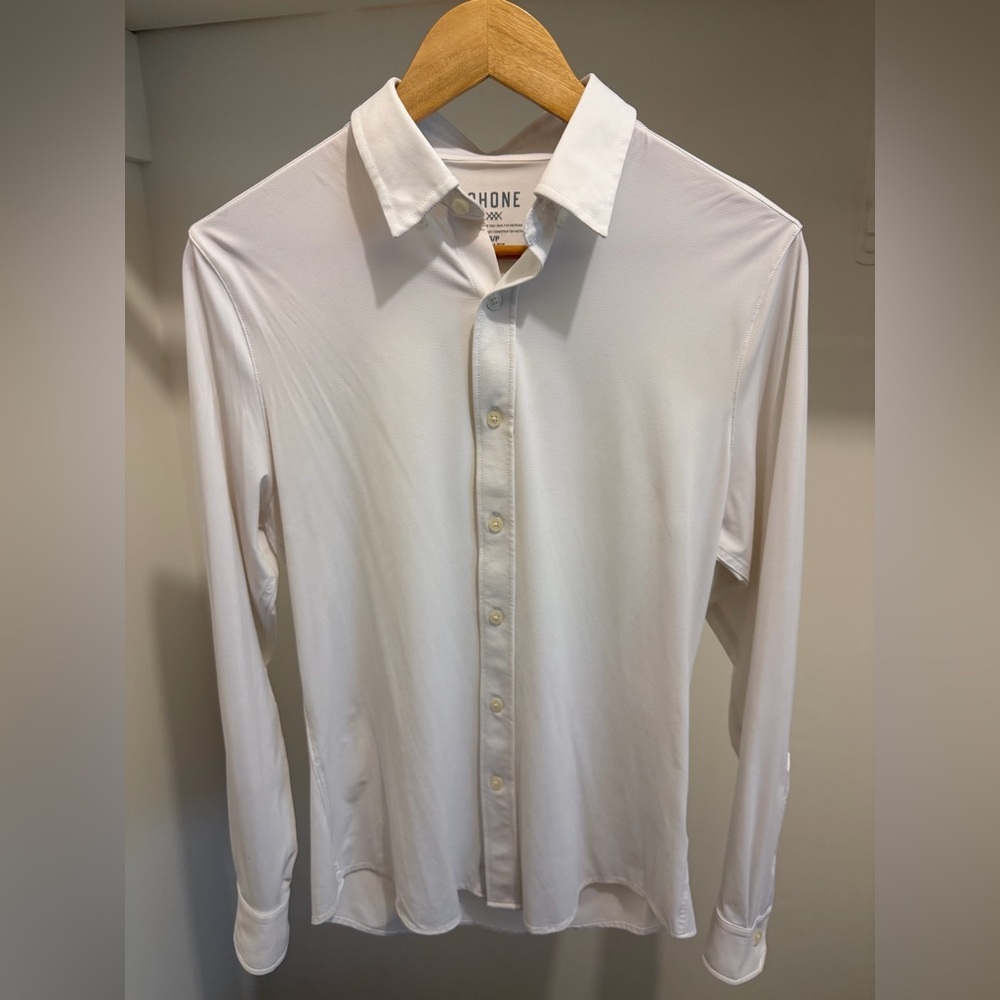 RHONE Slim Fit Commuter Business White Dress Shirt